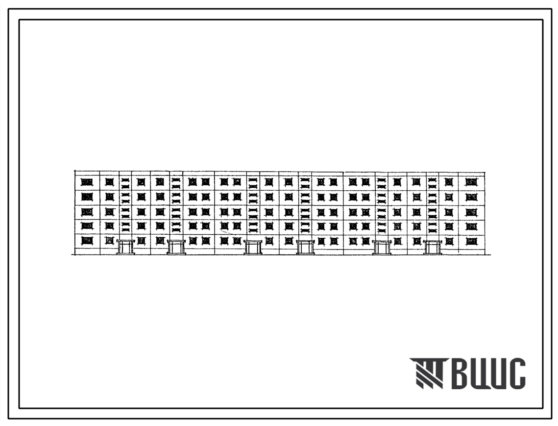 Типовой проект 111-60-2 5-этажный 4-секционный 50-квартирный крупнопанельный жилой дом