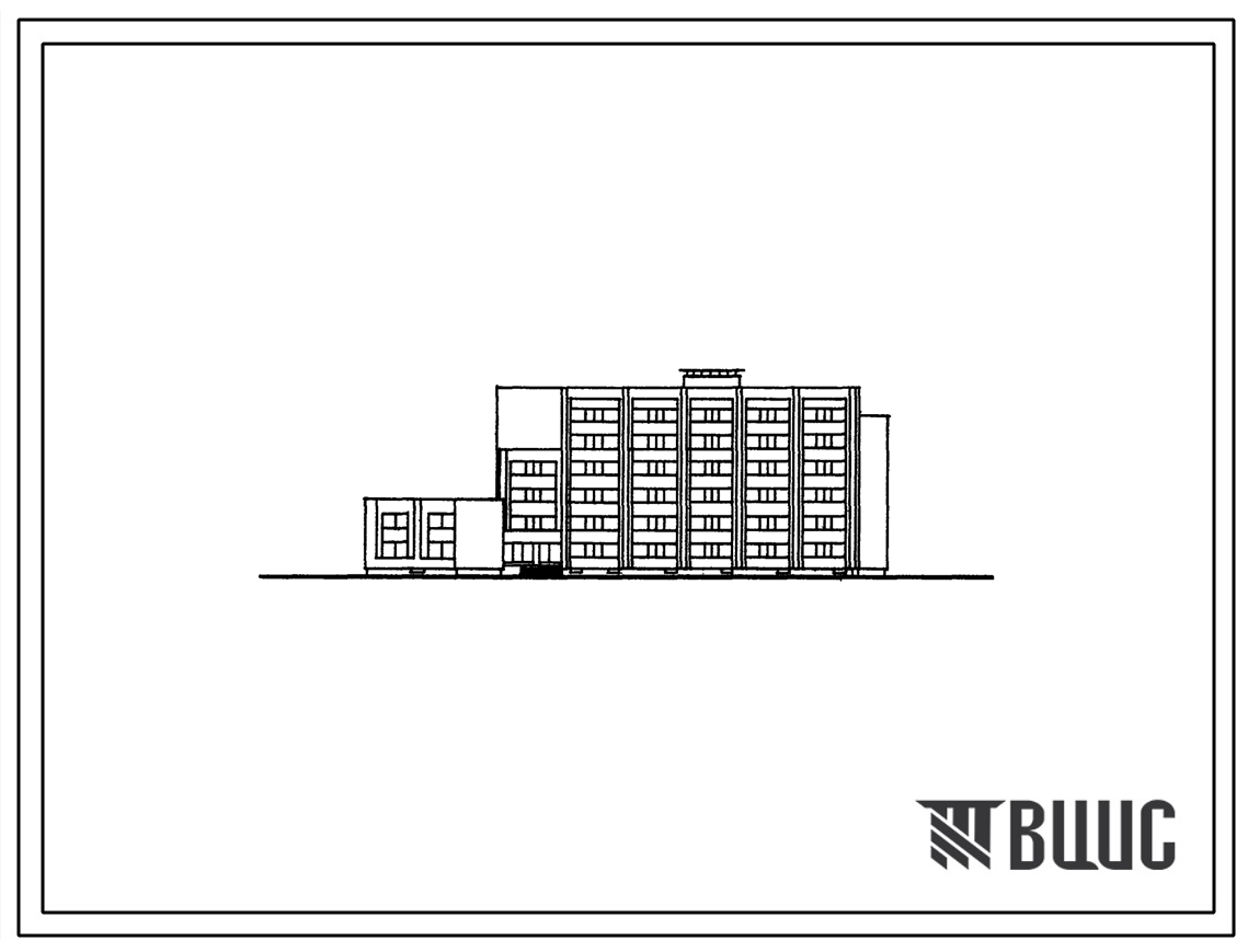Типовой проект 164-80-73/1 Шестиэтажное общежитие на 416 мест (с жилыми ячейками на 3, 7 и 11 человек). Для строительства во 2В климатическом подрайоне Литовской ССР