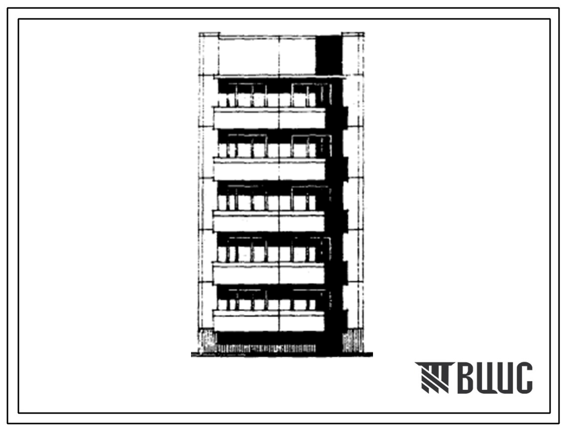Типовой проект 97-0129/1.2 Пятиэтажная соединительная (прямая) поворотная вставка под углом 135? к крупнопанельным жилым блок-секциям серии 97.