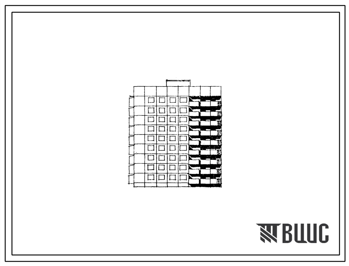 Типовой проект 138-012с/1.2 Блок-секция 9-этажная 36-квартирная торцовая левая 2Б.2Б.2Б.4Б для Сахалинской области