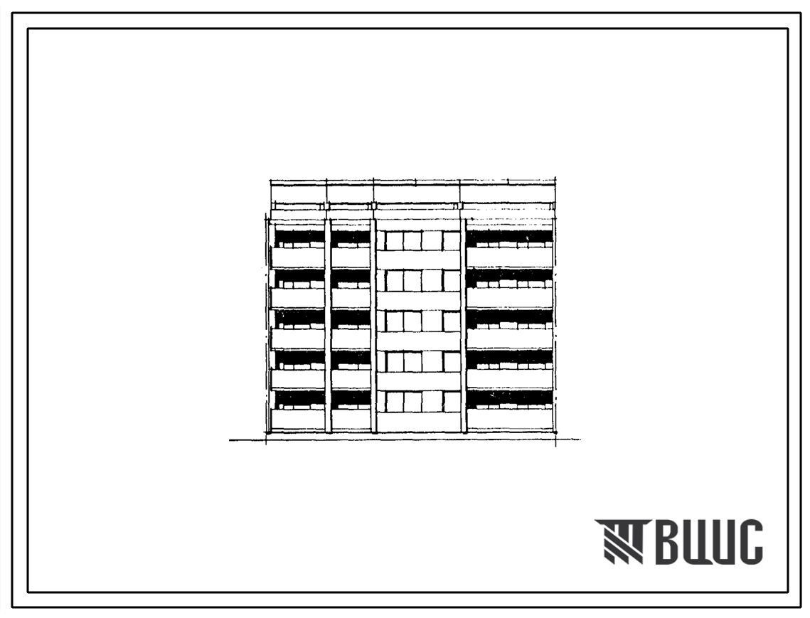 Типовой проект 103-042.85 Пятиэтажная блок-секция рядовая с правым торцевым окончанием на 15 квартир