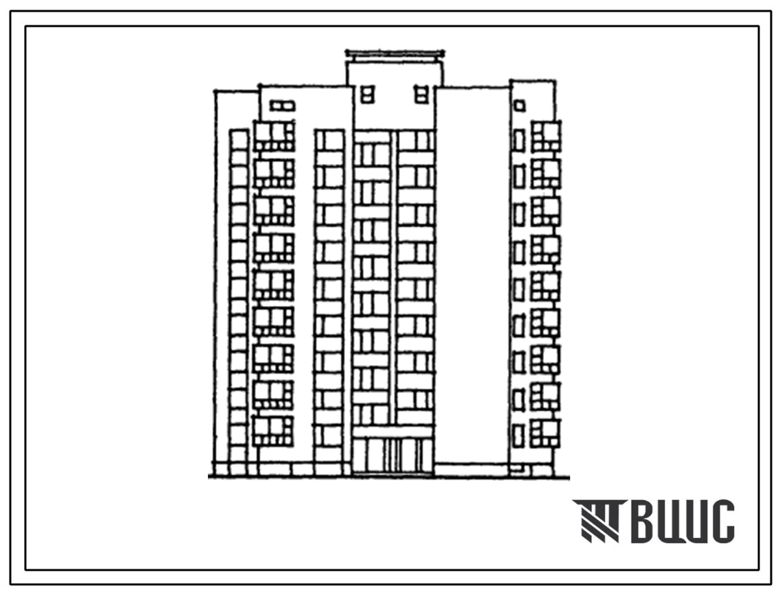 Типовой проект 1-318-0111.13.87 Блок-секция 9-этажная 36-квартирная угловая с торцевыми окончаниями 2-2-2-3. Для строительства в Литовской ССР.