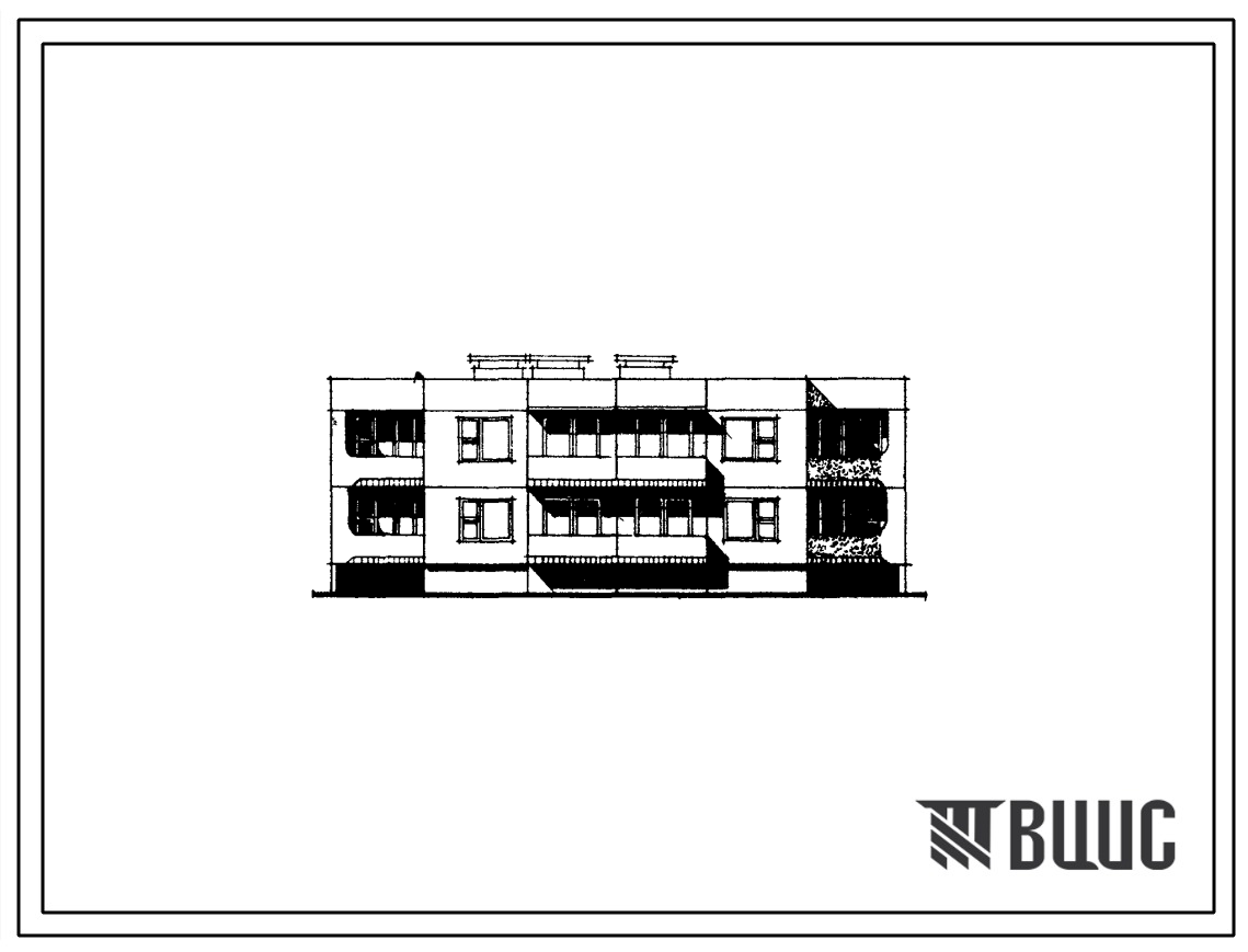 Типовой проект 111-210-14 Крупнопанельный дом на 6 квартир (двухкомнатных 2Б-2, трехкомнатных 3Б-4). Для строительства во 2В климатическом подрайоне Белорусской ССР