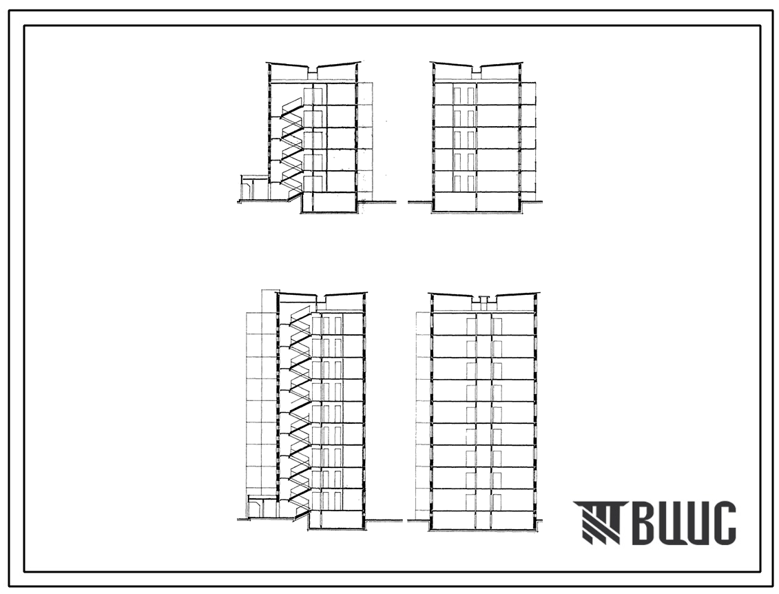Типовой проект 182-0-2.87 Блок секции и элементы блокировки 5- и 9-этажных крупнопанельных жилых домов с шагом поперечных несущих стен 3,6 м (базовой серии СБМ-1)