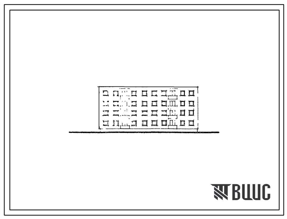 Типовой проект 70-02с 4-этажная блок-секция рядовая на 16 квартир с несущим сборно-монолитным железобетонным каркасом и заполнением стен из кирпича (в районах с сейсмичностью 9 баллов).