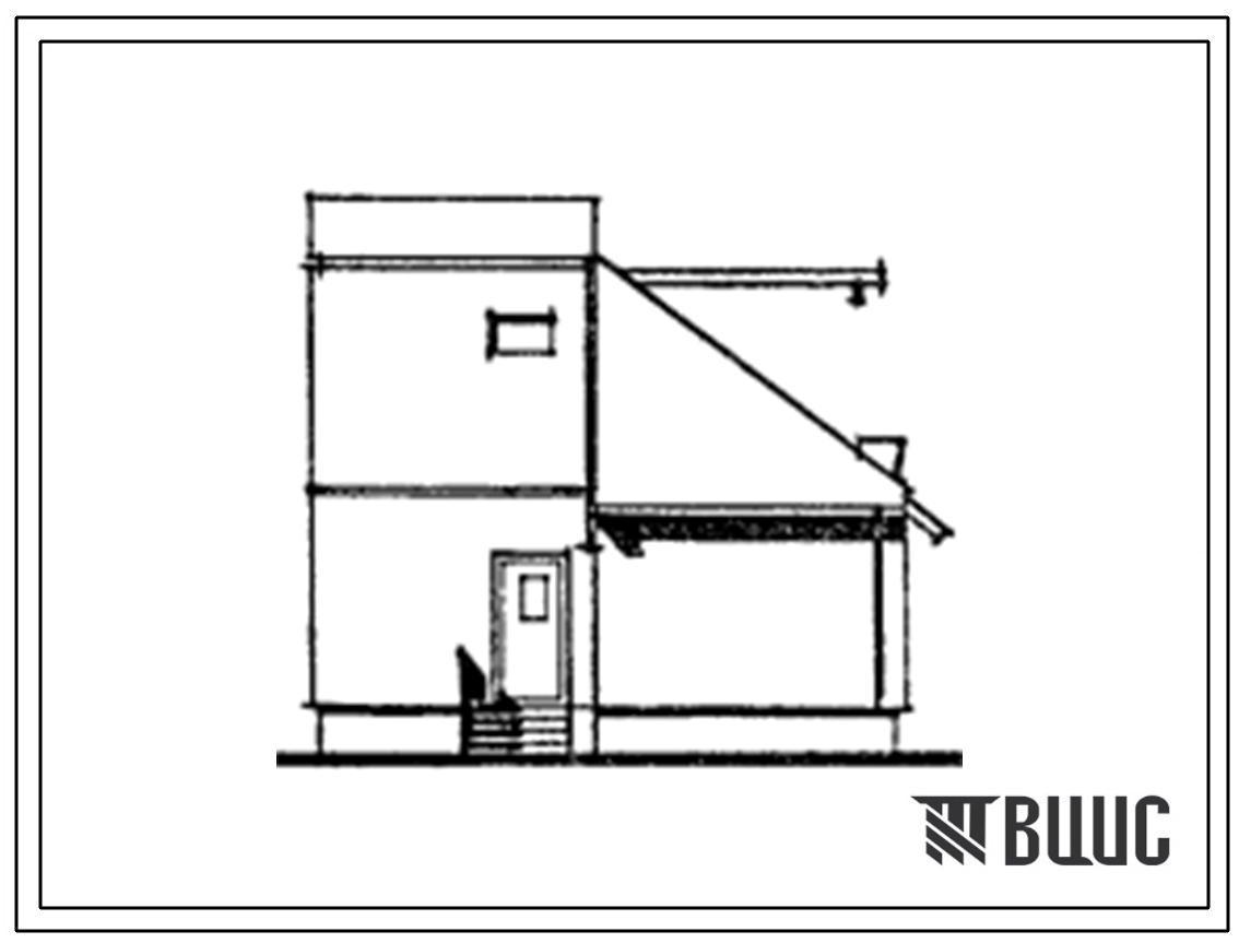 Типовой проект 141-129-20с.13.86 2-этажный одноквартирный 3-комнатный жилой дом для городской низко-плотной застройки с вариантами блокировки. Прямой (для Армянской ССР)