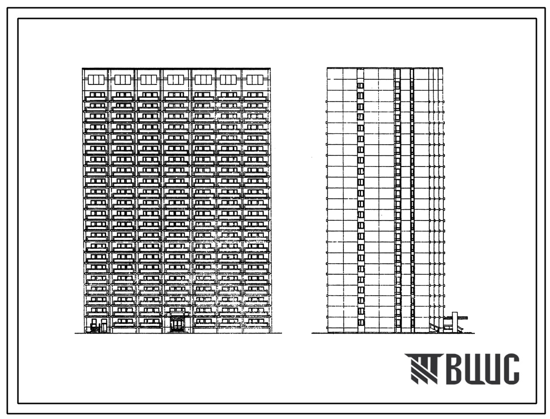 Типовой проект И-700А 22-этажный односекционный 174 квартирный панельно-блочный жилой дом