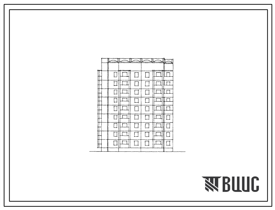 Типовой проект 134-050.13.87 Девятиэтажная блок-секция угловая универсальная на 36 квартир. Для Волгоградской области