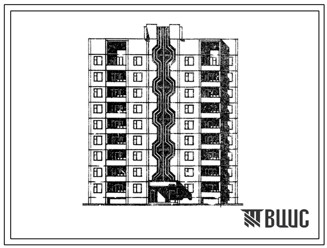Типовой проект 90-0111.13.86 Блок-секция 9-этажная 54-квартирная с одно-двухкомнатными квартирами для строительства в Тамбовской области