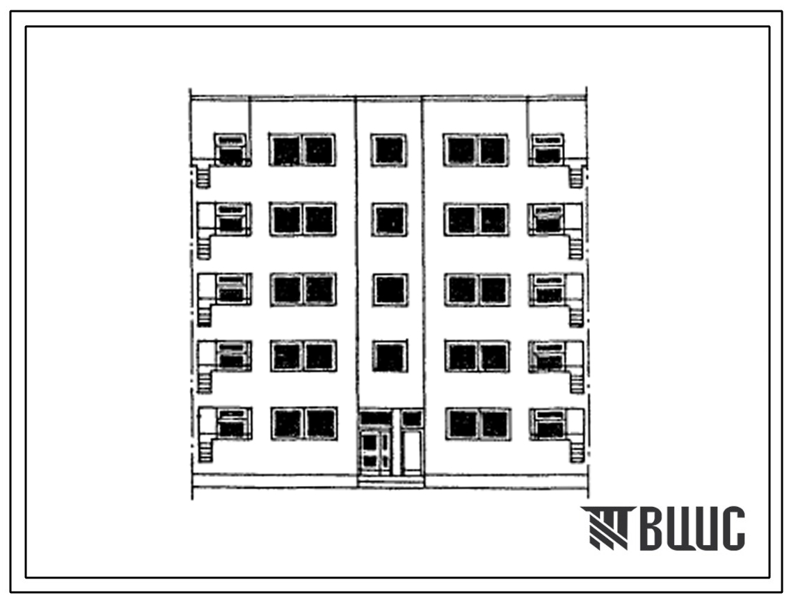 Типовой проект 156-010.13.86 Блок-секция рядовая 5-этажная 10-квартирная 3Б-4Б (для строительства в Эстонской ССР)