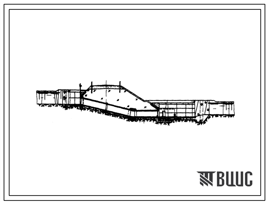Типовой проект 820-102 Трубчатые сопрягающие сооружения с переездом на каналах осушительных систем из сборного железобетона на расход воды до 5 м.куб./сек.