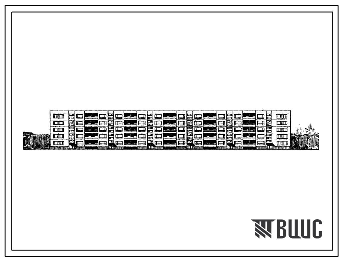 Типовой проект 111-99-1 Пятиэтажный шестисекционный крупнопанельный жилой дом на 89 квартир (однокомнатных 1Б-19, двухкомнатных 2А-10, двухкомнатных 2Б-39, трехкомнатных 3А-20, трехкомнатных 3Б-1). Для строительства в 1В климатическом подрайоне, 2 и 3 кли