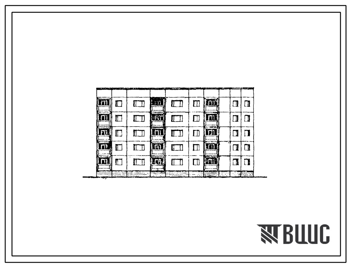 Типовой проект 97-0273с.86 Пятиэтажная блок-секция поворотная с внутренним углом 135 правая на 20 квартир. Для строительства в городах и поселках городского типа