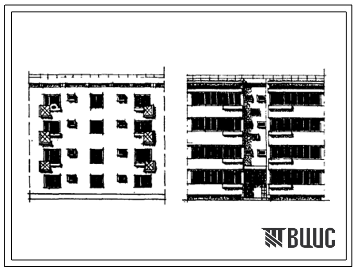 Типовой проект 77-043сп/1 Блок-секция 4-этажного дома на 9 квартир (2Б-3А)