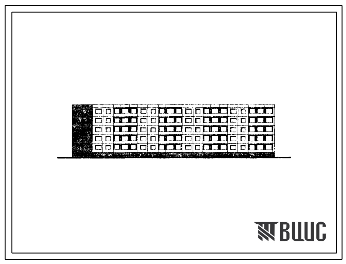Типовой проект 1-464ЛИ-К17/2Л Пятиэтажный четырехсекционный дом на 60 квартир (однокомнатных – 5, двухкомнатных – 35, трехкомнатных – 15, четырехкомнатных – 5). Для строительства во 2В климатическом подрайоне Литовской ССР