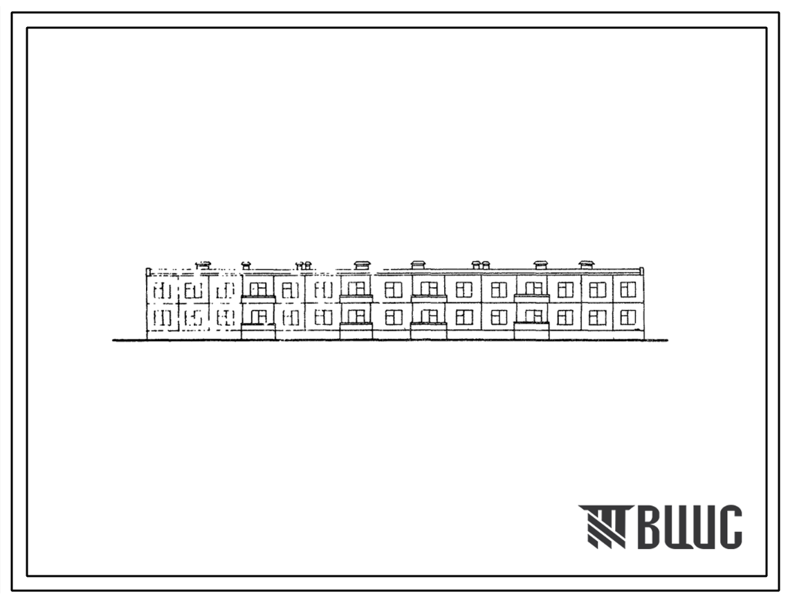 Типовой проект 111-48-5С Двухэтажный 12-квартирный жилой дом (трехкомнатных 3А-6, четырехкомнатных 4А-6). Для строительства в 1В, 2В, 3А, 3Б 3В,4Г климатических подрайонах Киргизской ССР сейсмичностью 8 и 9 баллов.