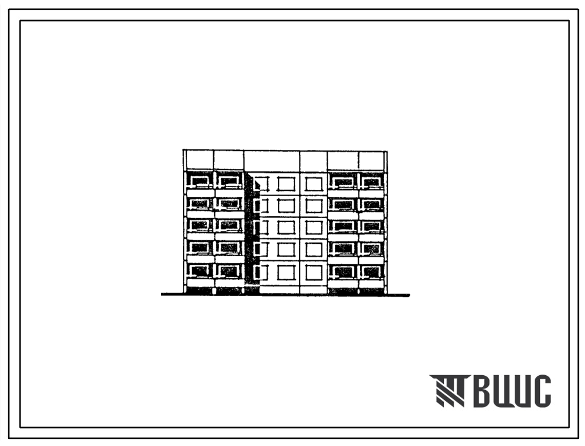 Типовой проект 90-0243.13.88 Блок-секция 5-этажная 20-квартирная рядовая с торцевыми окончаниями 1-2-3-3 (для г. Иваново)
