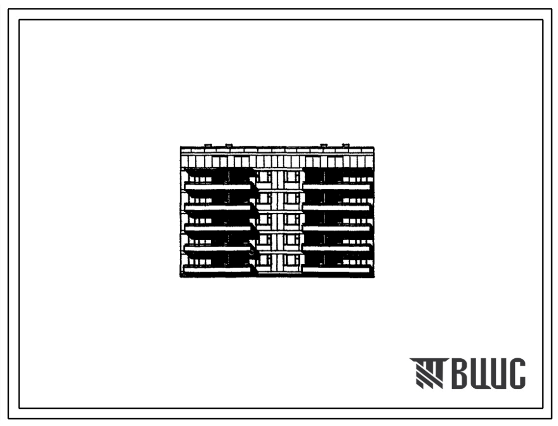 Типовой проект 67-016/75/1.2 Пятиэтажная двойная блок-секция рядовая на 20 квартир 2Б, 3Б-2Б, 3Б