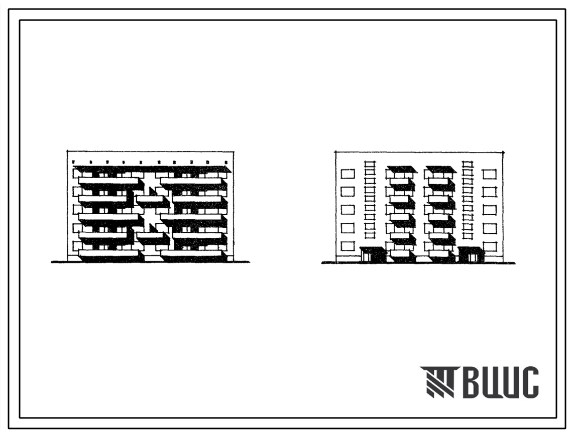Типовой проект 67-04с/73 Пятиэтажная двойная блок-секция рядовая на 20 квартир (двухкомнатных 2Б-10, трехкомнатных 3Б-10). Для строительства в 3 климатическом районе сейсмичностью 7 баллов