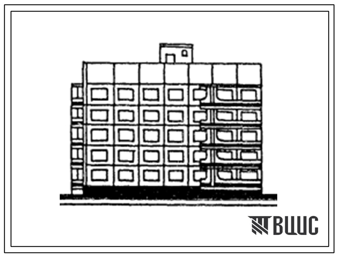 Типовой проект 121-0106.13.86 Блок-секция левая торцевая 5-этажная 20-квартирная 2А-2Б-2Б-3Б для строительства в г. Керчи
