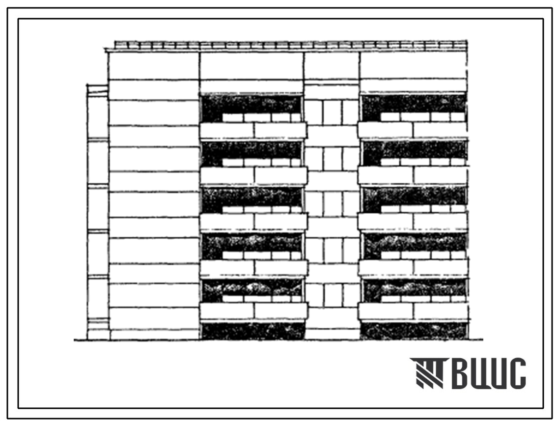 Типовой проект 104-048.85 Блок-секция рядовая угловая 5-этажная 20-квартирная. Для строительства во 2Б климатическом подрайоне Латвийской ССР.
