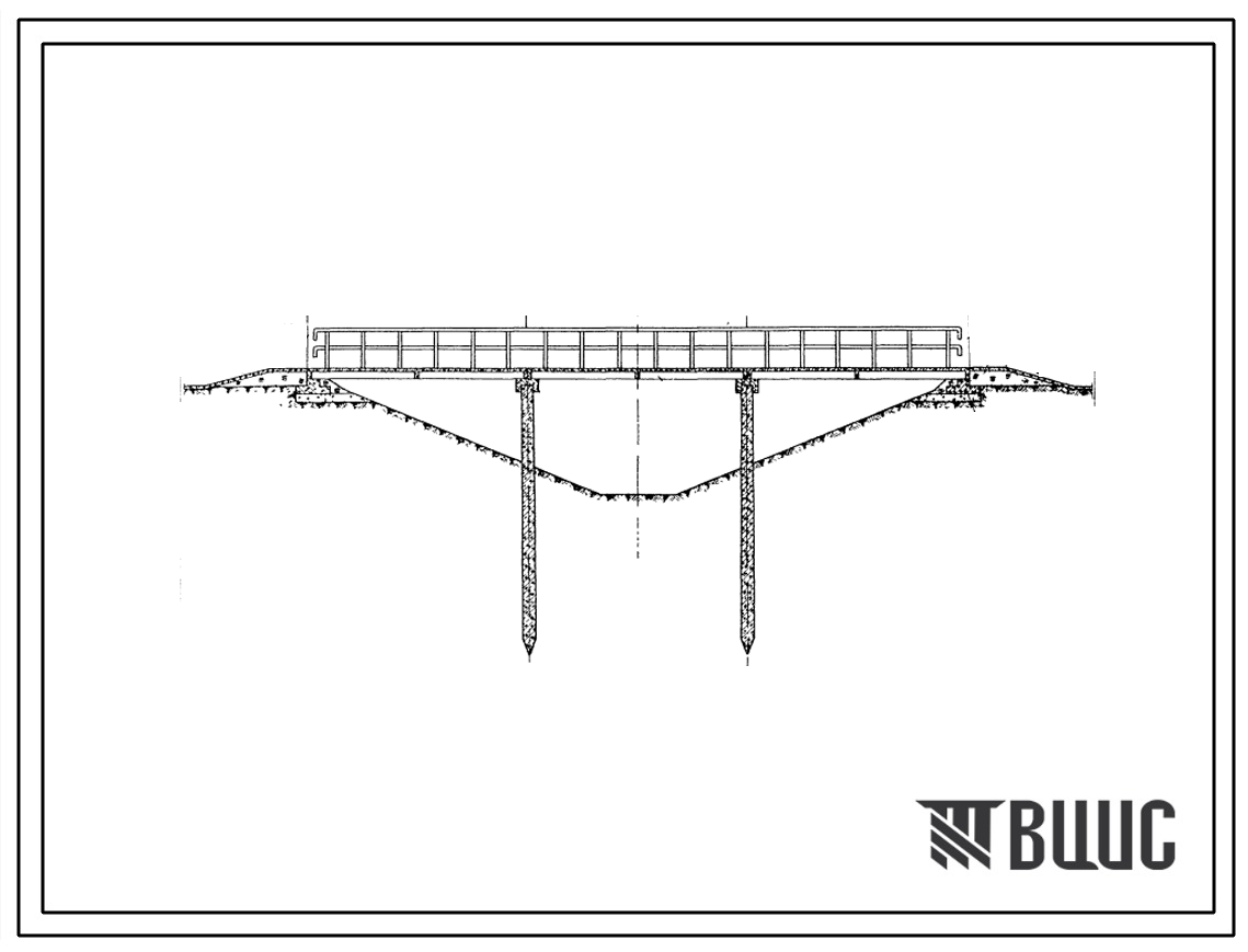 Типовой проект 820-51 Пешеходные мосты из сборного железобетона через осушительные каналы