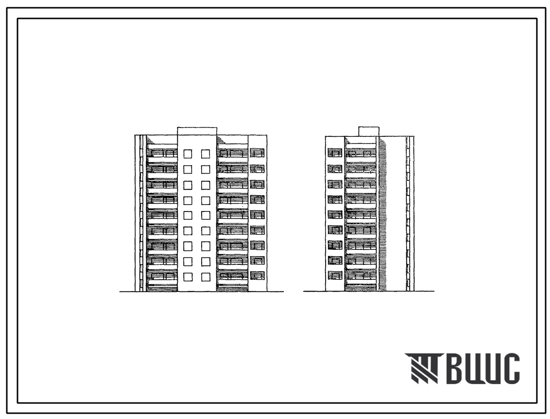 Типовой проект 85-016/1.2 Блок-секция 9-эажная 36-квартирная 2Б.2Б.3Б.3Б