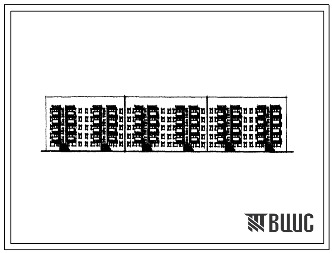 Типовой проект 114-114-12с/1 5-этажный 6-секционный 110-квартирный жилой дом со стенами из кирпича
