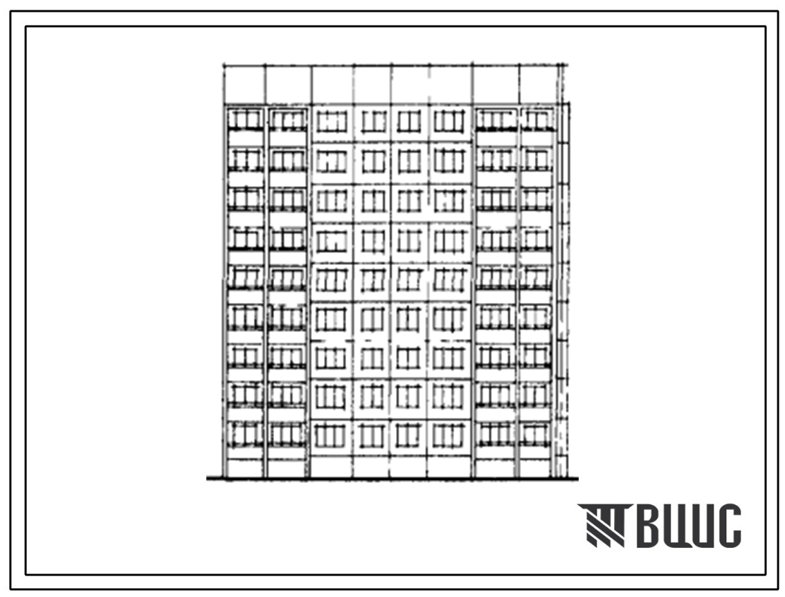 Типовой проект 464Д-0154 Девятиэтажная блок-секция на 36 квартир (однокомнатных 1Б-9, двухкомнатных 2Б-9, трехкомнатных 3Б-9, четырехкомнатных 4А-9). Для строительства во 2В климатическом подрайоне г.Новополоцка
