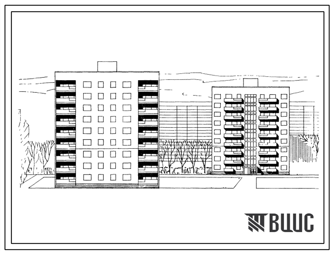 Типовой проект 87-019 Блок-секция 9-этажного дома рядовая на 36 квартир, для строительства в 3 строительно-климатической зоне.