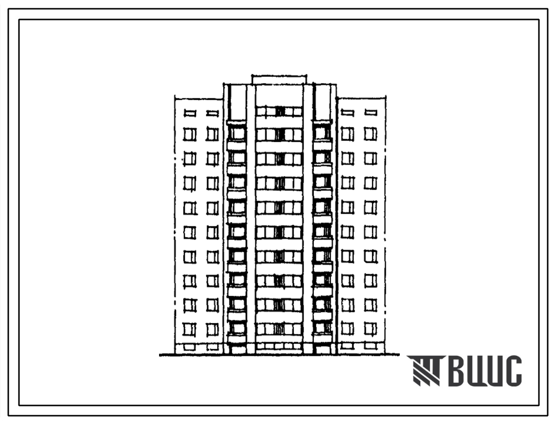 Типовой проект 156-07.85 Девятиэтажная блок-секция рядовая на 36 квартир