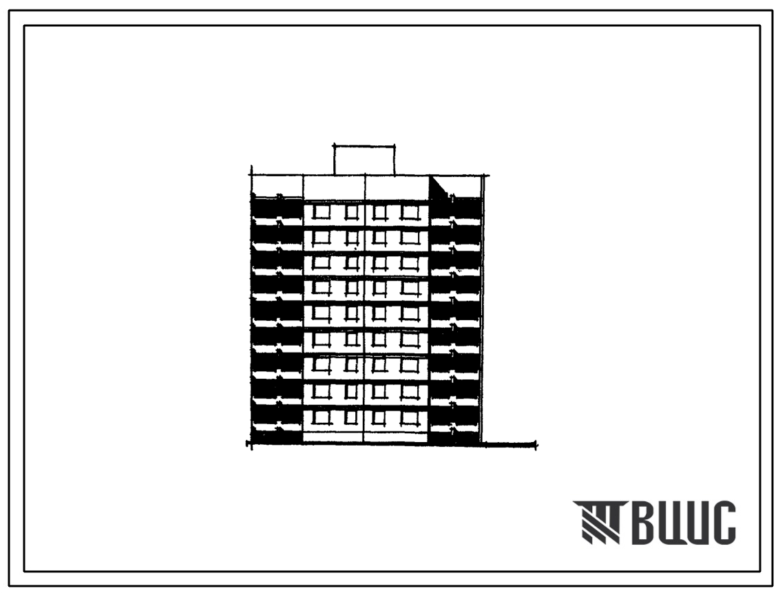 Типовой проект 152-08/1 9-этажная угловая блок-секция на 36 квартир 2Б-3Б-3Б-3Б