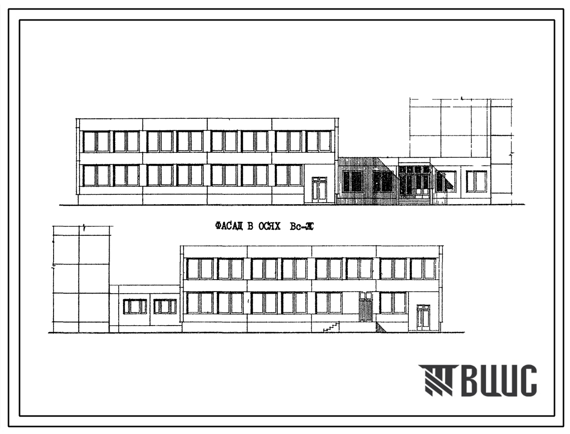 Типовой проект 281-8-135-1 Блок обслуживания с входным вестибюлем общежитий для рабочих и служащих на 600-800 мест