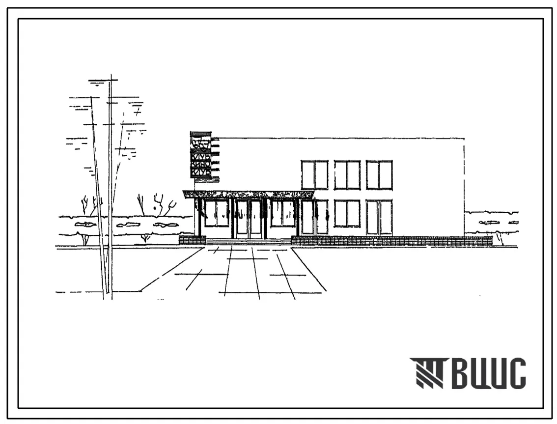 Типовой проект 264-12-24 Клуб со зрительным залом на 200 мест. Для строительства во II и III строительно-климатических зонах. (для 1 и3 проектно-строительных зон).