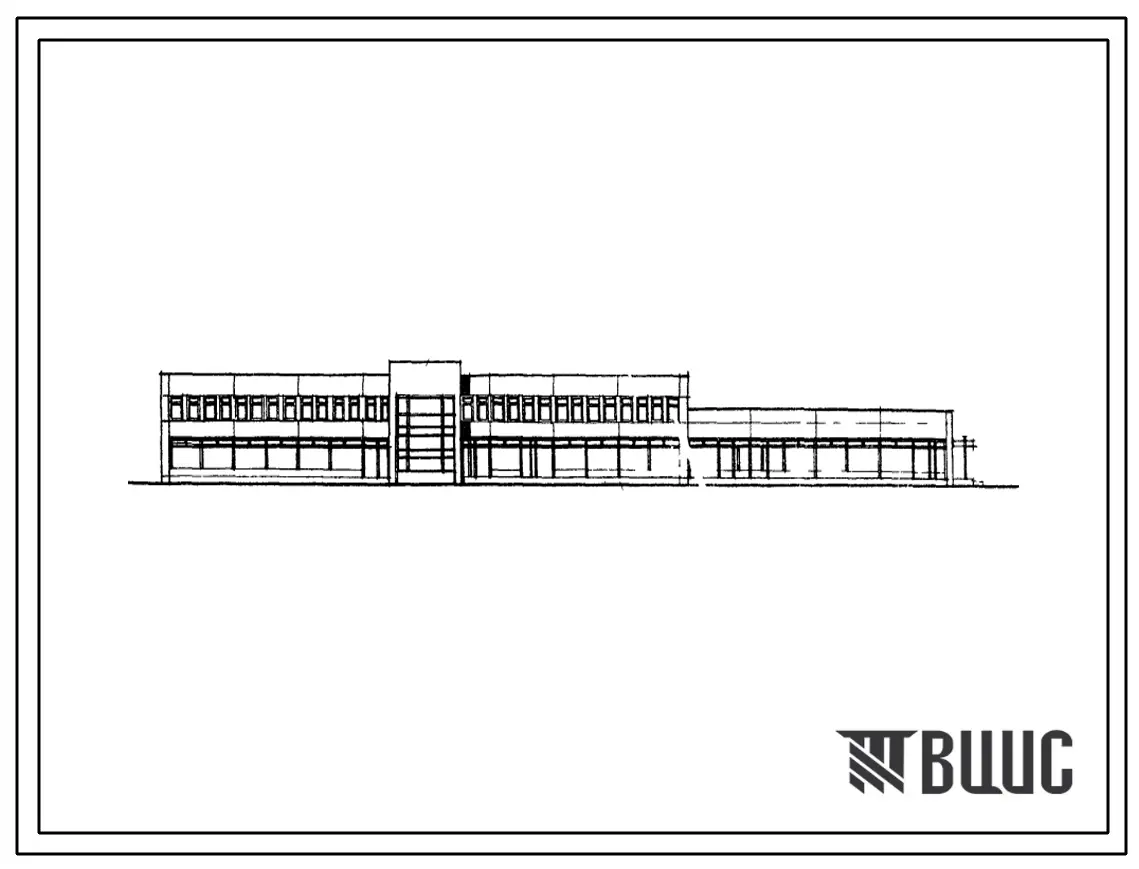 Типовой проект 282-1-111 Комплексный приемный пункт на 25 рабочих мест, аптека и отделение связи (торговый центр — тип III). Для строительства в IВ климатическом подрайоне, II и III климатических районах.