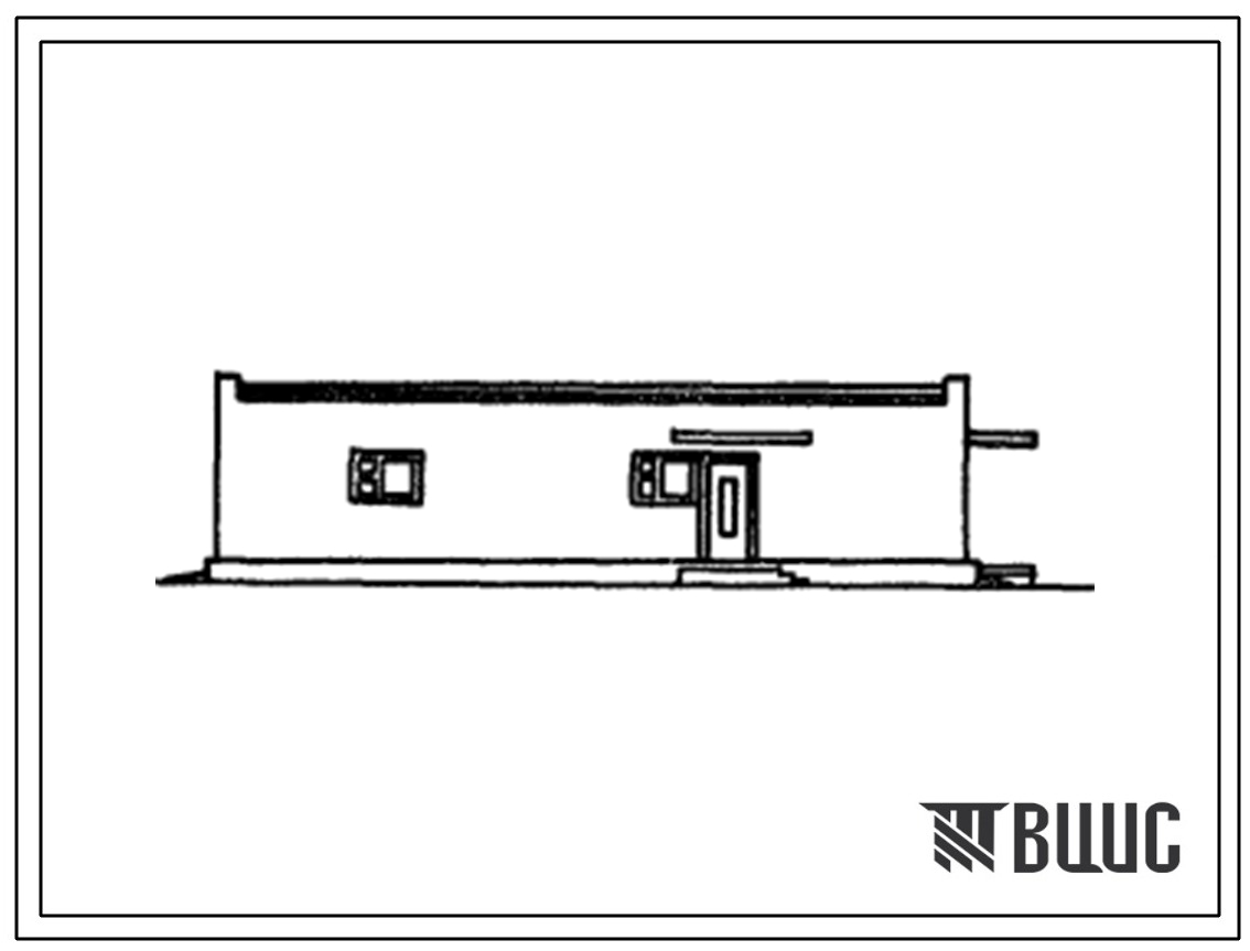 Типовой проект 817-246.86 Трехкомнатный бригадный чабанский дом (с плоской кровлей)