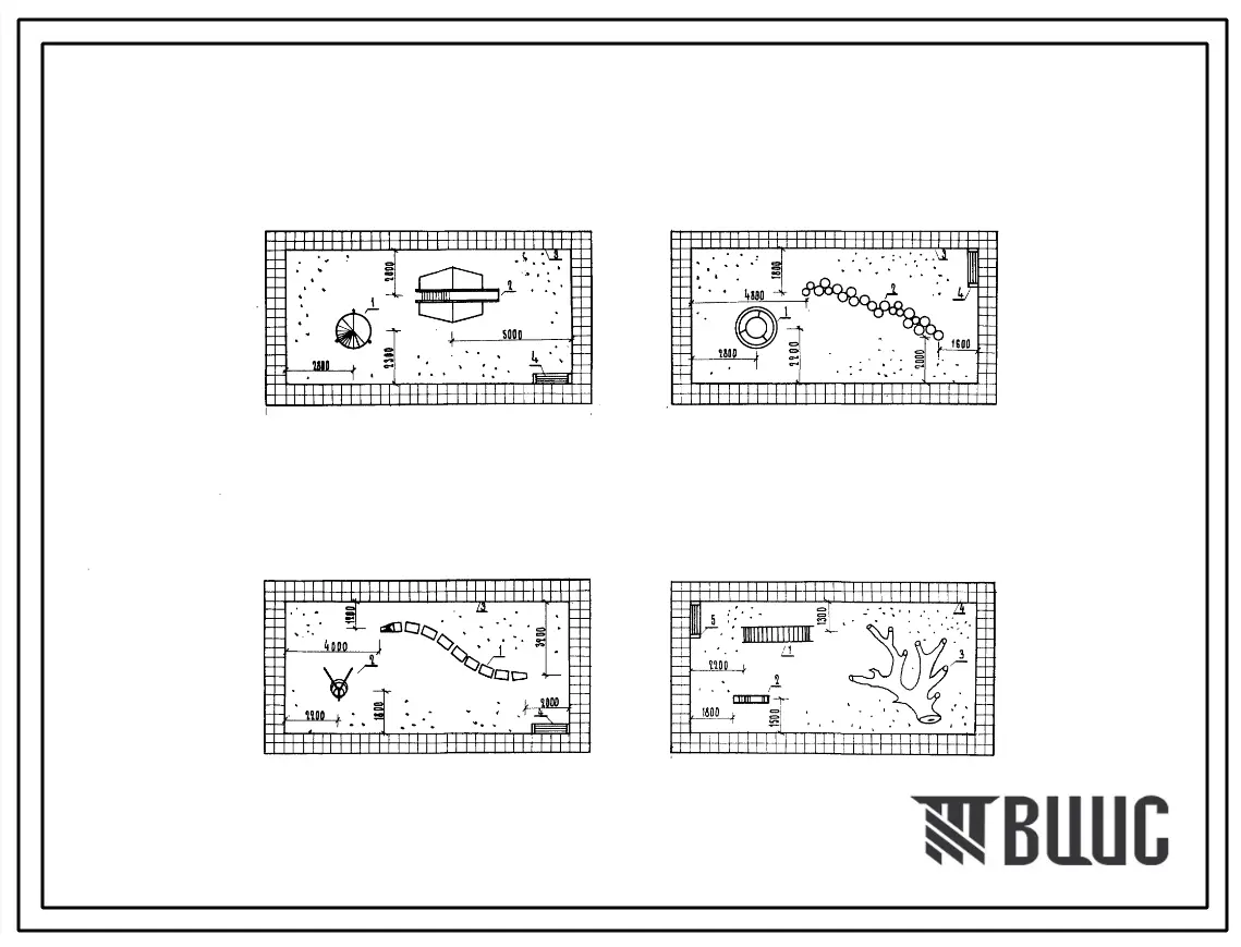 Шифр 320-18 Типовой проект Типовые элементы внешнего благоустройства микрорайонов (1966г.)