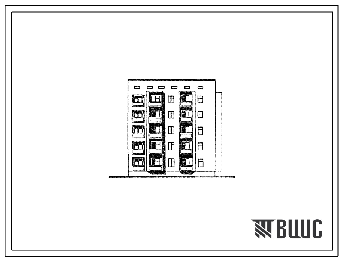 Типовой проект 175-012с.85 Блок-секция 5-этажная 15-квартирная 3Б.2Б.1Б торцевая правая. Для строительства в 2 климатическом районе Киргизской ССР сейсмичностью 8 баллов.