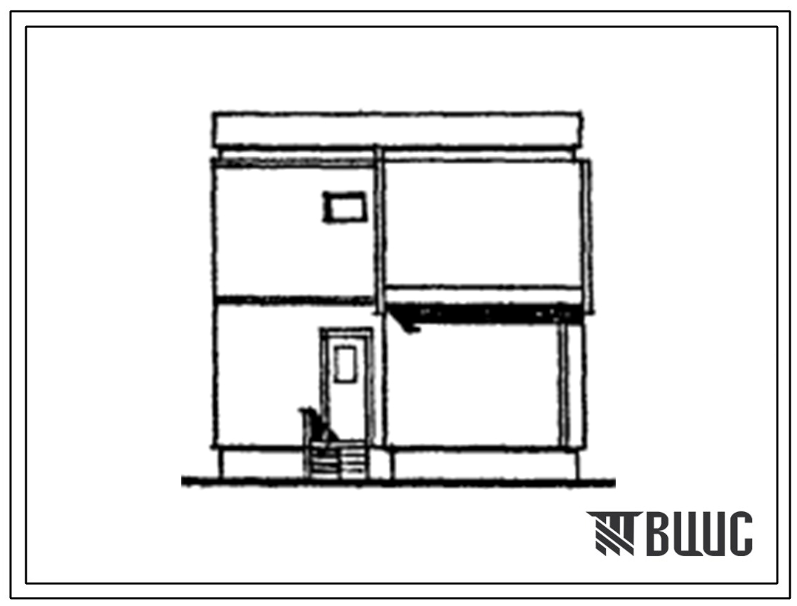 Типовой проект 141-129-30с.13.86 2-этажный одноквартирный 4-комнатный жилой дом для городской низко-плотной застройки с вариантами блокировки. Прямой (для Армянской ССР)