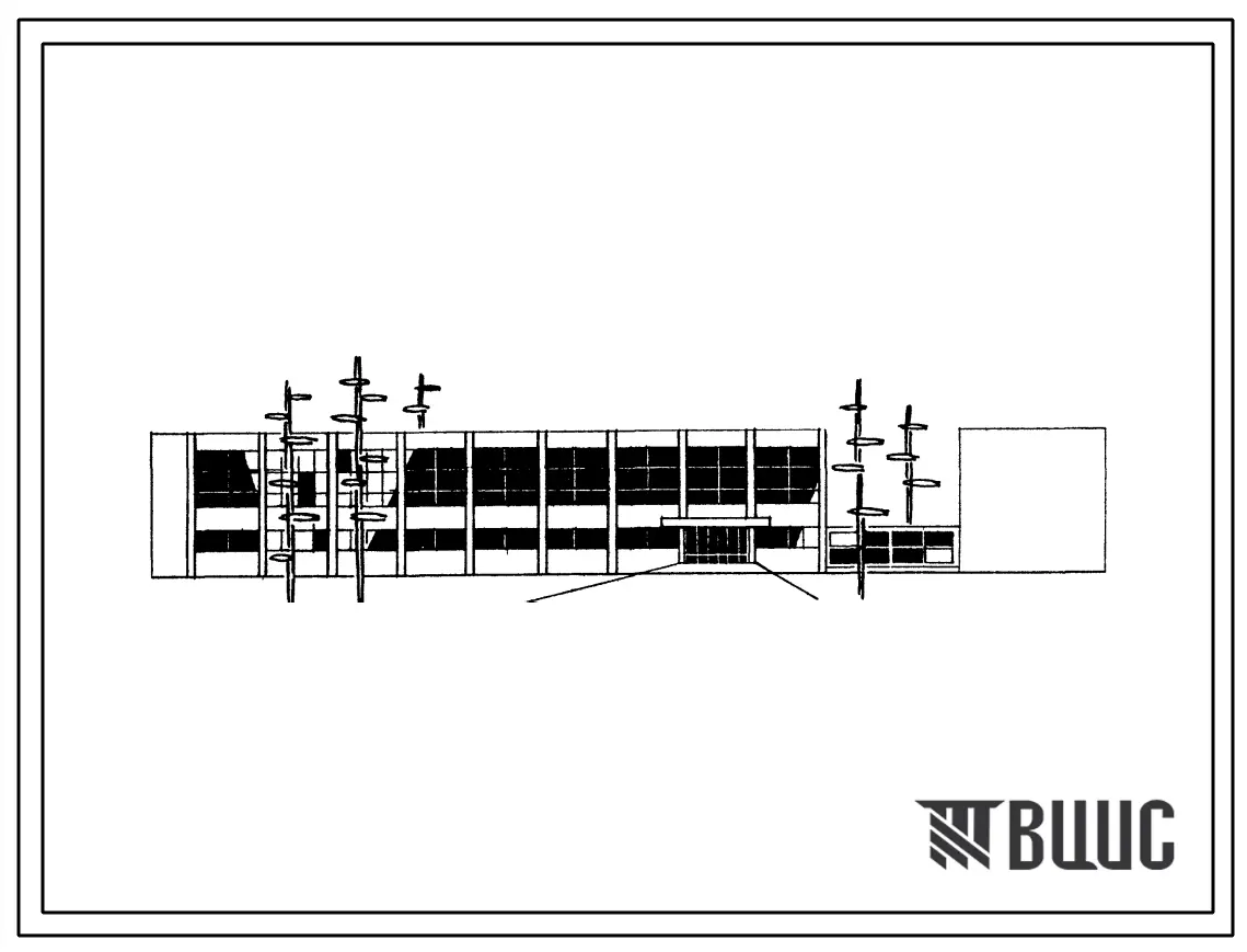 Типовой проект 2С-03-35 Профессионально-техническое училище на 600 учащихся для подготовки рабочих механизации сельского хозяйства. Корпус теоретических занятий. Общественно-бытовой корпус.
