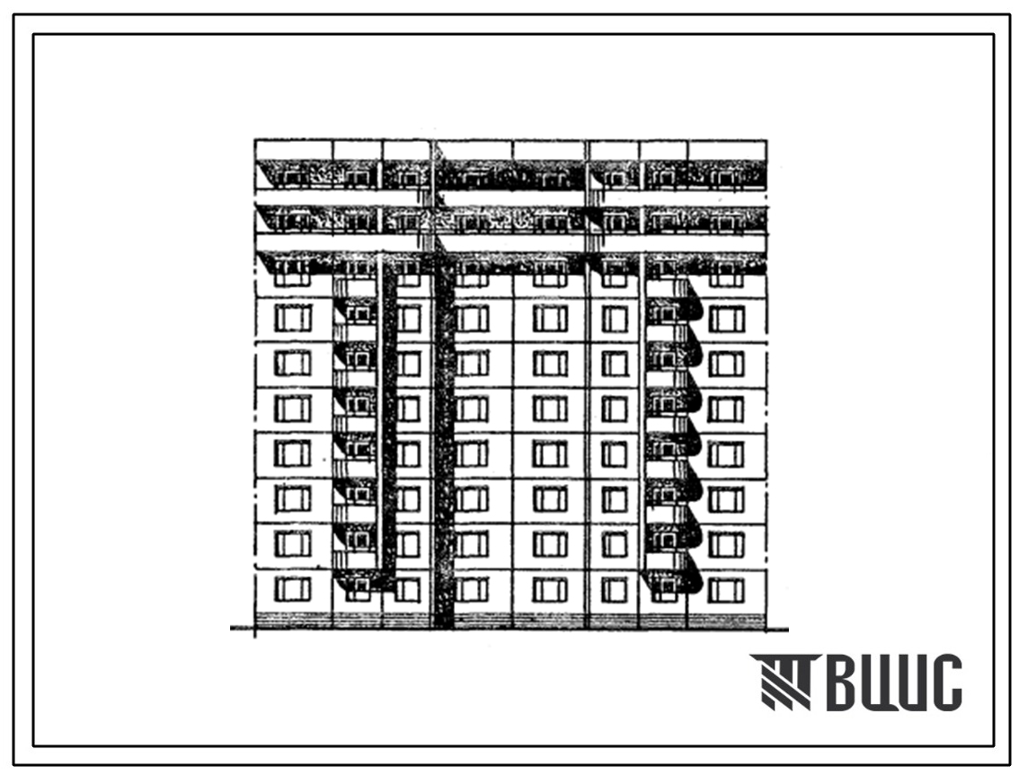 Типовой проект 97-0320.13.88 Десятиэтажная блок-секция рядовая шумозащищенная на 40 квартир. Для Перми