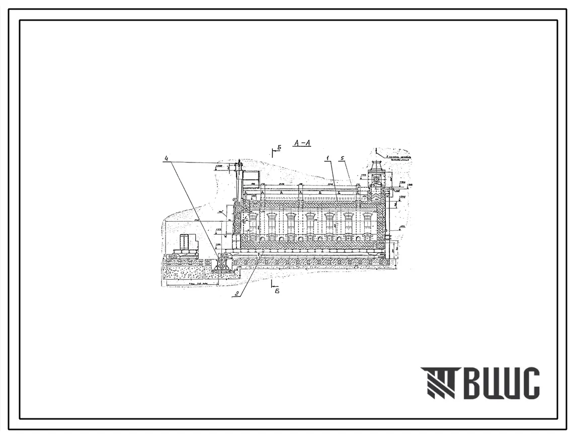 Проект 57020 Печь термическая с выкатным подом размерами 1,65х7,7м, на газе