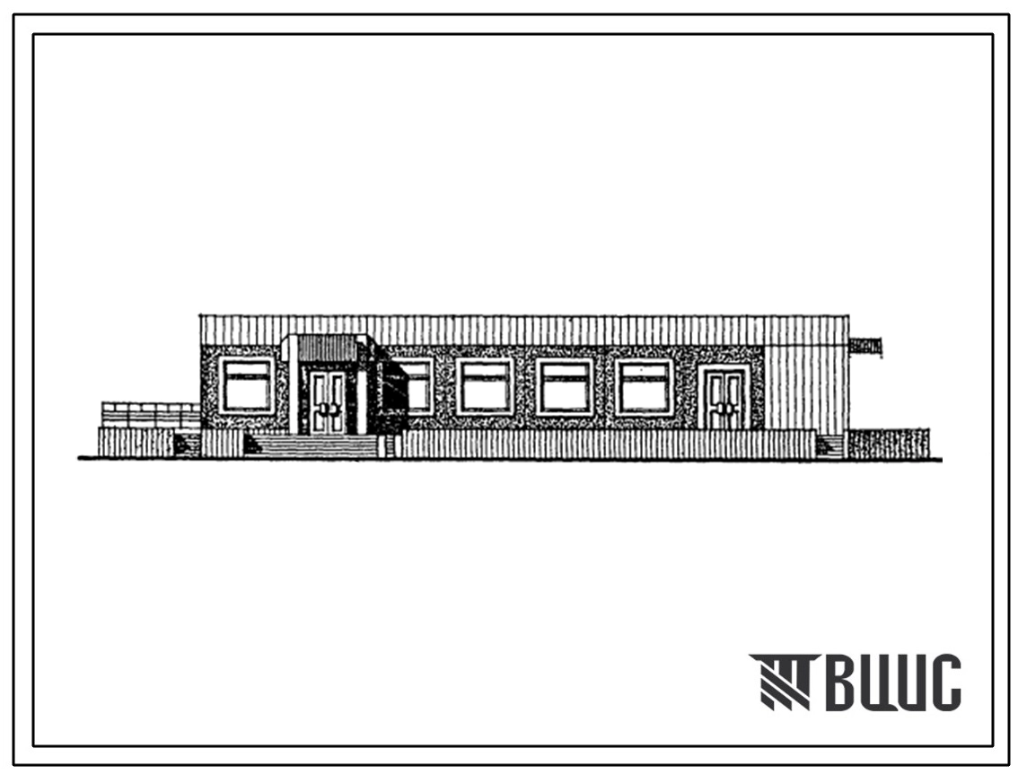 Типовой проект 271-20-159с.86 Здания-блоки (в панельных конструкциях) для формирования комплексов торгово-бытового обслуживания. Столовая-кафе на 50 мест с чайханой на 25 мест