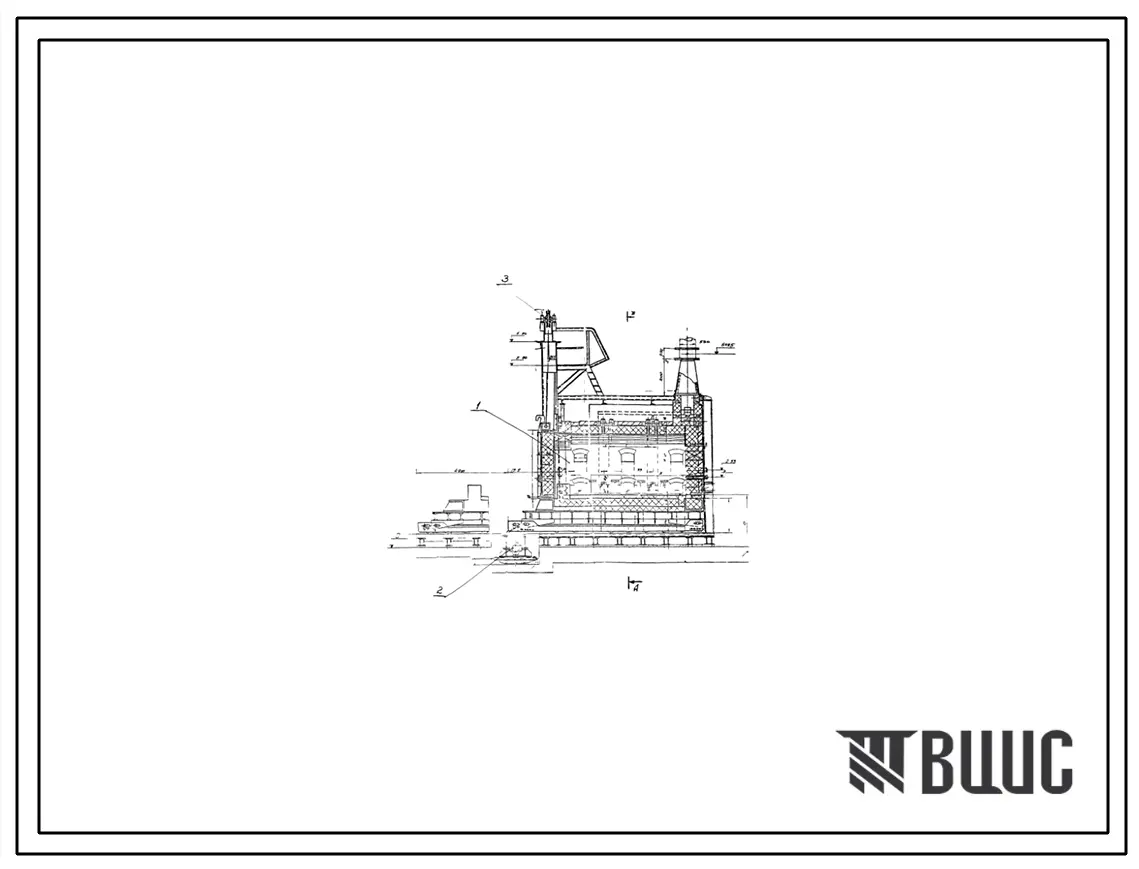 Проект 38556 Печь термическая с выкатным подом размерами 1,65х3,13 м, на газе