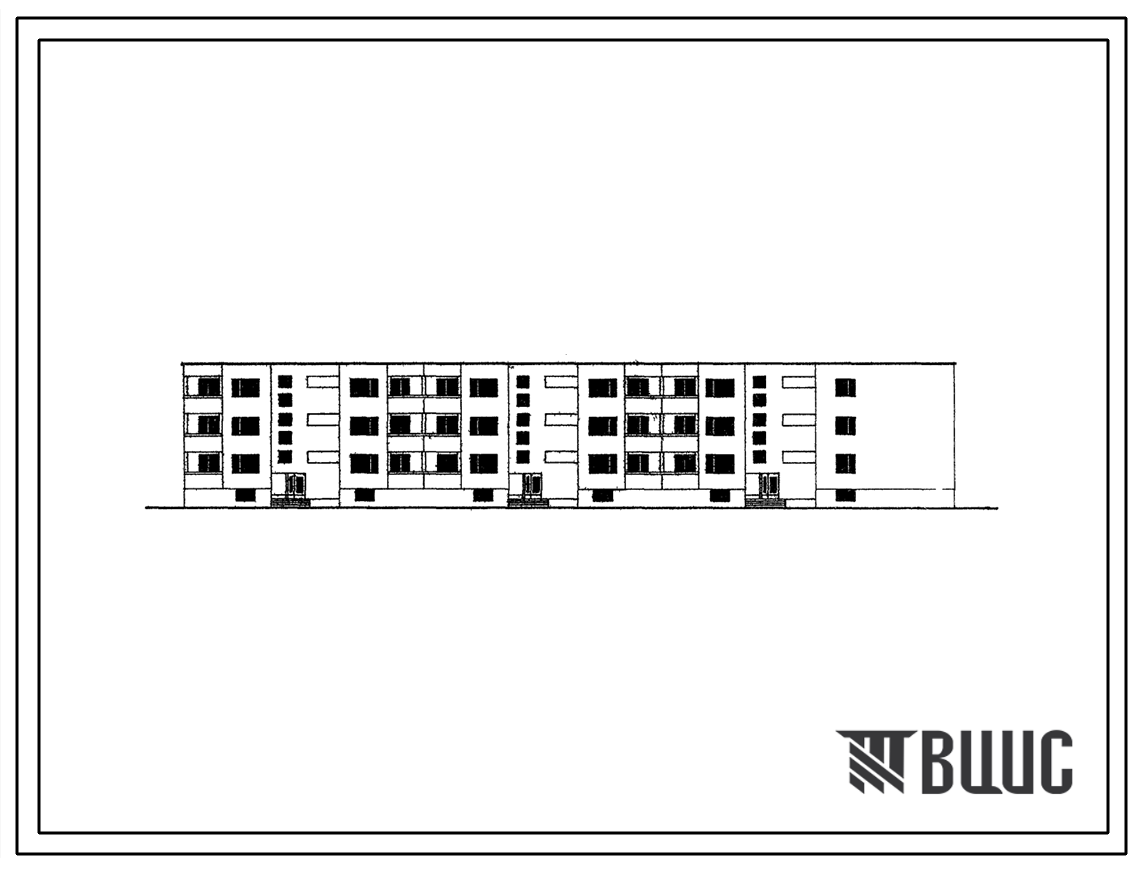 Типовой проект 113-23-71 Трехэтажный трехсекционный жилой дом на 27 квартир (однокомнатных 1Б-3, двухкомнатных 2Б-9, трехкомнатных 3Б-12, четырехкомнатных 4Б-3). Для строительства во 2Б и 2В климатических подрайонах Эстонской ССР