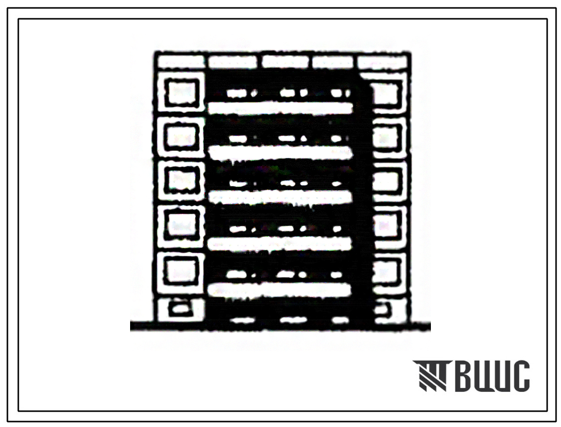 Типовой проект 121-076/1 Пятиэтажная блок-секция рядовая с торцевыми окончаниями на 15 квартир (однокомнатных 1Б-5, двухкомнатных 2Б-5, трехкомнатных 3Б-5). Для строительства во 2 климатическом районе Эстонской ССР