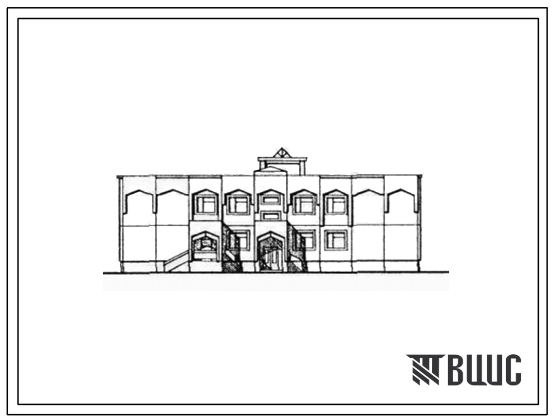Типовой проект 211-01-476с.88 Детские ясли - сад на 95 мест. Сейсмичность 7, 8 баллов. Здание двухэтажное. Стены из легкобетонных панелей по серии 1.090.1-2с.