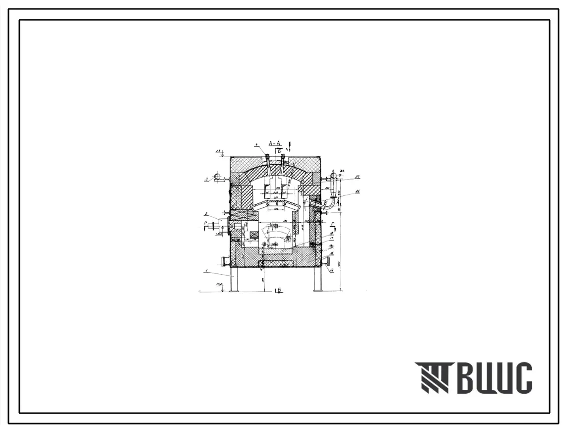 Проект 34641 Печь камерная безокислительного нагрева пл. пода 0.7х0.7 м² с генераторами защитного теплоносителя