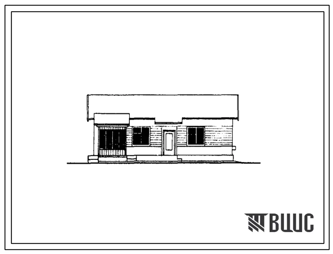 Типовой проект 184-52-90С Одноэтажный одноквартирный трехкомнатный жилой дом, для строительства в 3 строительно-климатической зоне в районах с сейсмичностью 9 баллов.