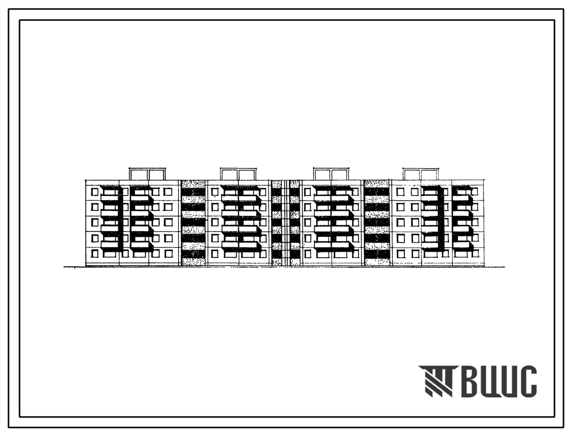 111-72-4с/1 Пятиэтажный четырехсекционный дом на 80 квартир (одноквартирных 1А-4, 1Б-20; двухкомнатных 2Б-20; трехкомнатных 3Б-26; четырехкомнатных 4Б-10). Для строительства в IА климатическом подрайоне Тувинской АССР сейсмичностью 7 и 8 баллов.